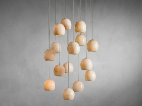 Alabaster Maeva Round Chandelier 13'' 21'' 36''