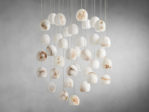 Alabaster Maeva Round Chandelier 13'' 21'' 36''