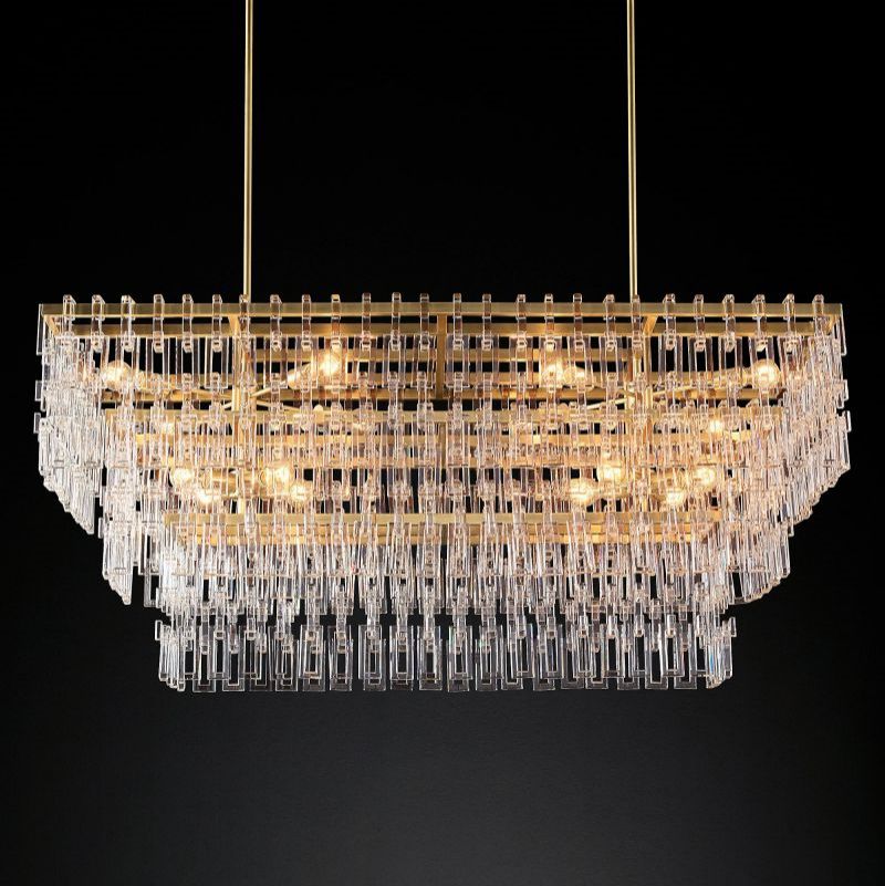 Marigna Four-Tier Rectangular Chandelier 60"