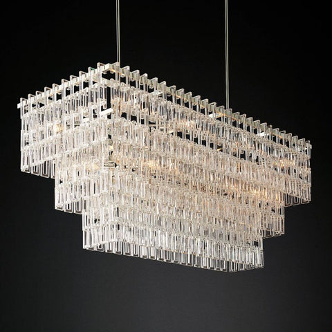 Marigna Four-Tier Rectangular Chandelier 60"