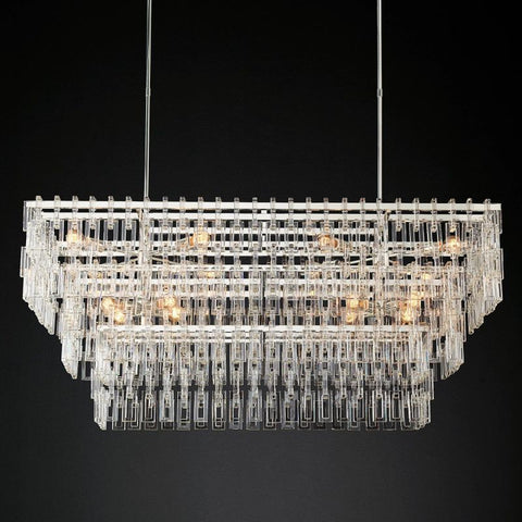 Marigna Four-Tier Rectangular Chandelier 60"