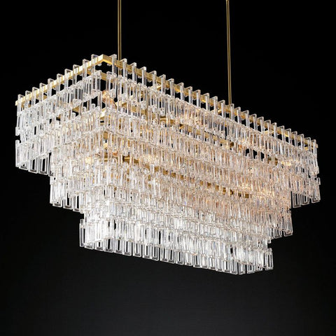 Marigna Four-Tier Rectangular Chandelier 60"