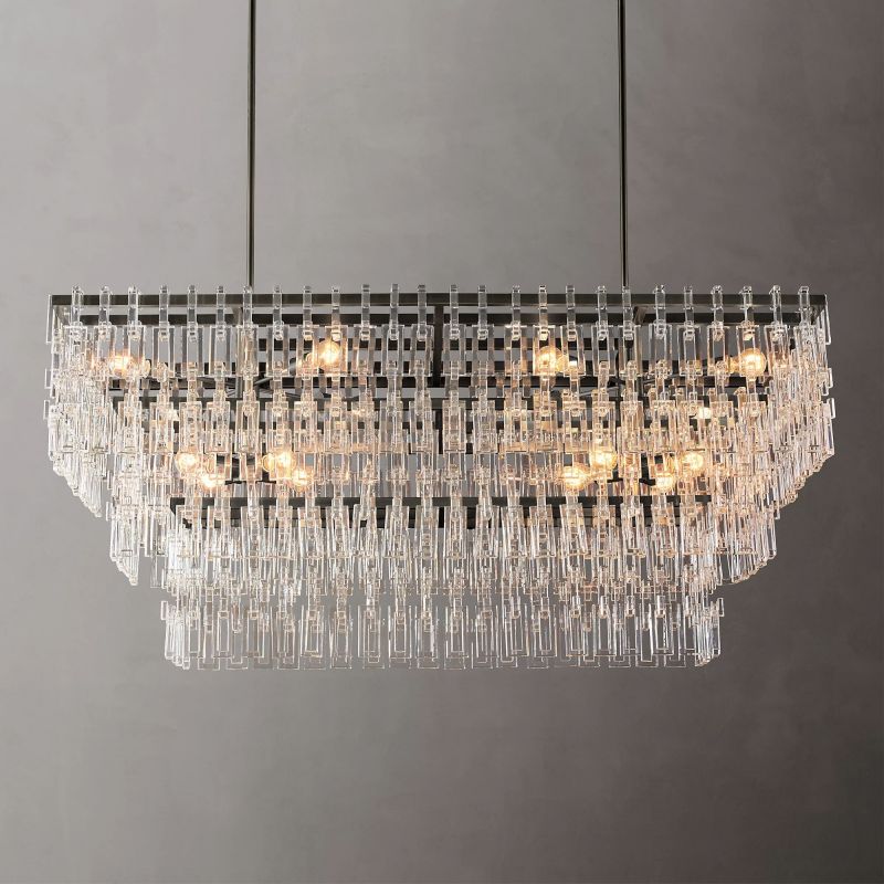 Marigna Four-Tier Rectangular Chandelier 60"