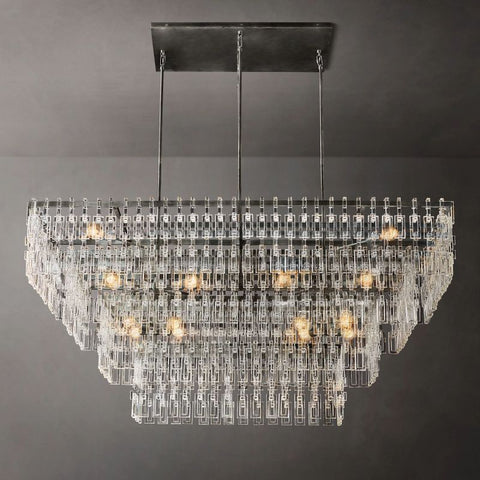 Marigna Four-Tier Rectangular Chandelier 72"