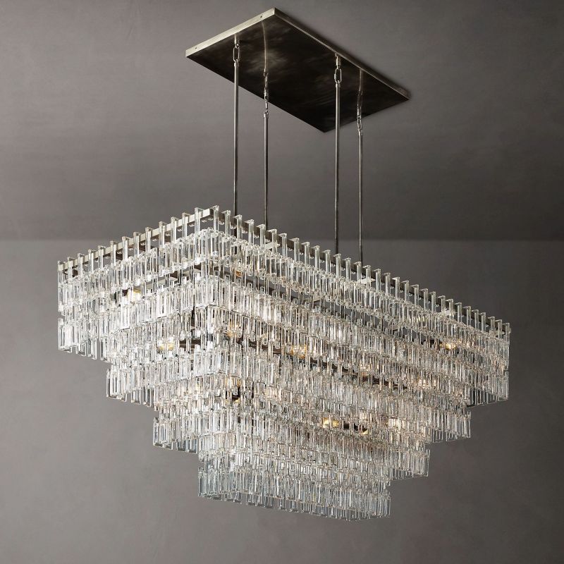 Marigna Four-Tier Rectangular Chandelier 72"