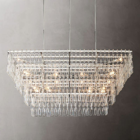 Marigna Four-Tier Rectangular Chandelier 72"