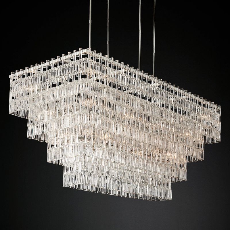 Marigna Four-Tier Rectangular Chandelier 72"