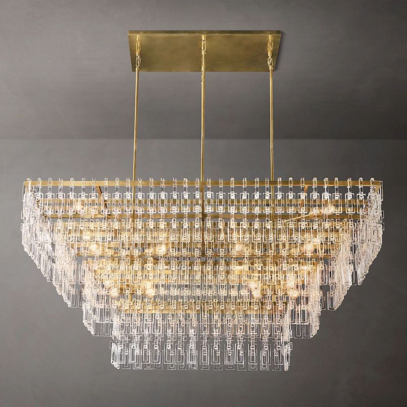 Marigna Four-Tier Rectangular Chandelier 72"