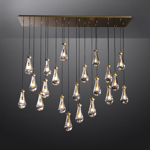 Modern Raindrop Rectangle Chandelier 22" 36" 47" 54" 72"