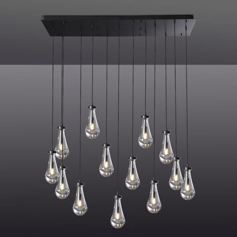 Modern Raindrop Rectangle Chandelier 22" 36" 47" 54" 72"