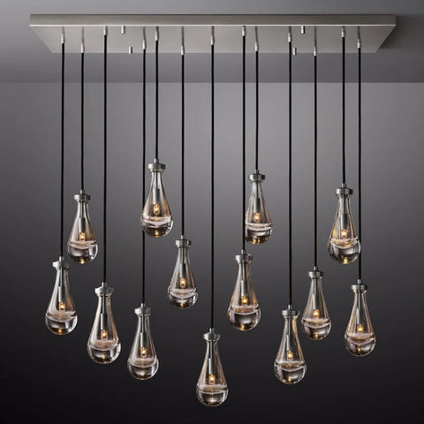 Modern Raindrop Rectangle Chandelier 22" 36" 47" 54" 72"