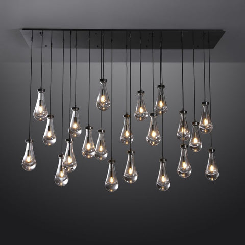 Modern Raindrop Rectangle Chandelier 22" 36" 47" 54" 72"