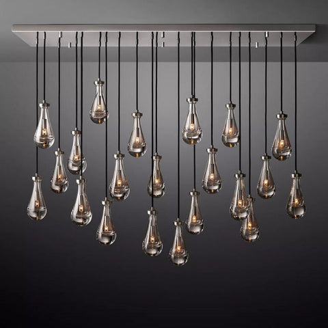 Modern Raindrop Rectangle Chandelier 22" 36" 47" 54" 72"