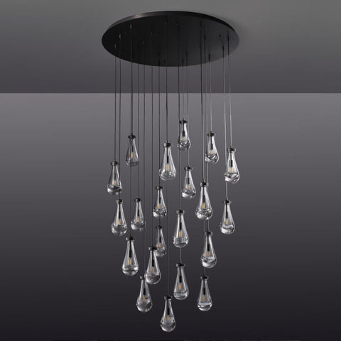 Modern Luxury Raindrop Round Chandelier,Raindrop Pendant Chandelier 5" 8" 14" 18" 36" 47" 60"