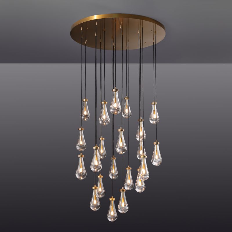 Modern Luxury Raindrop Round Chandelier,Raindrop Pendant Chandelier 5" 8" 14" 18" 36" 47" 60"