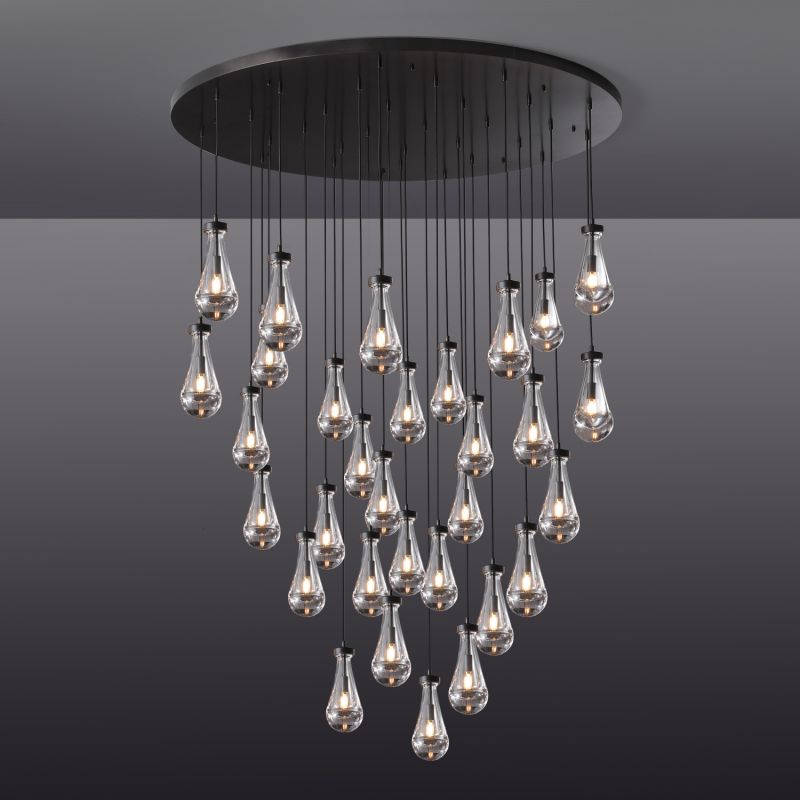 Modern Luxury Raindrop Round Chandelier,Raindrop Pendant Chandelier 5" 8" 14" 18" 36" 47" 60"