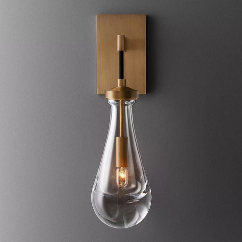 Raindrop Modern Solid Brass Wall Sconce For Bedroom, Living Room(Cord)