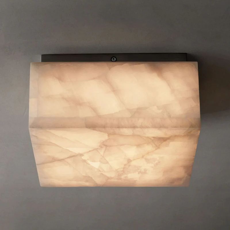 Rivage Calcite Square Flushmount