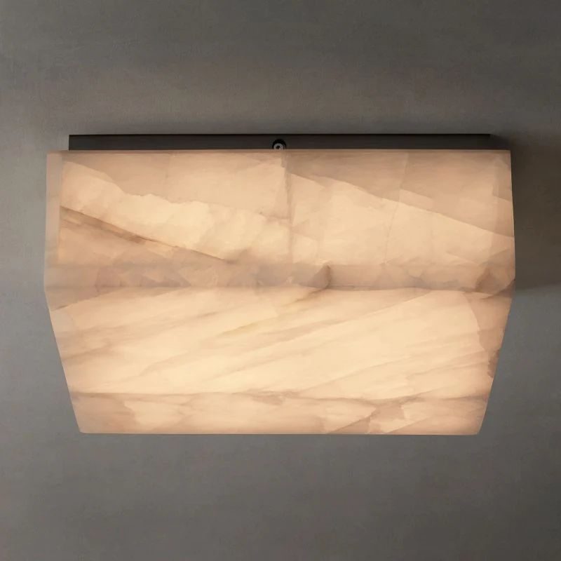 Rivage Calcite Square Flushmount