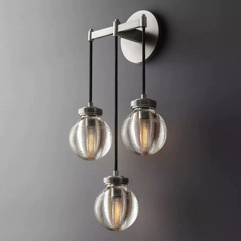 Pearl Spherical Modern Triple Wall Sconce