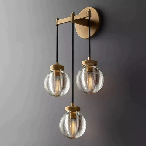 Pearl Spherical Modern Triple Wall Sconce