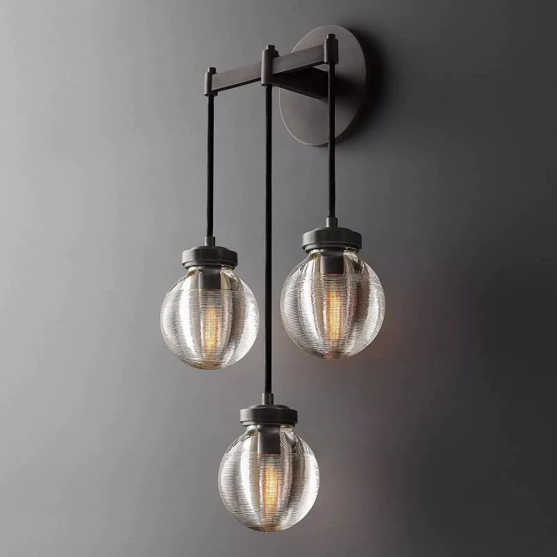 Pearl Spherical Modern Triple Wall Sconce