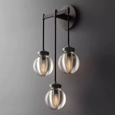 Pearl Spherical Modern Triple Wall Sconce