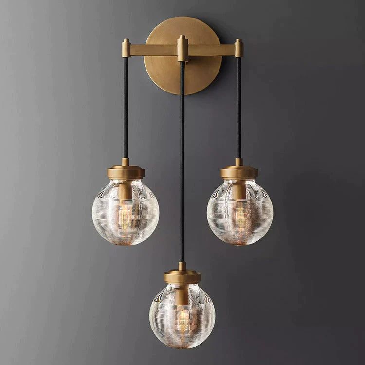 Pearl Spherical Modern Triple Wall Sconce