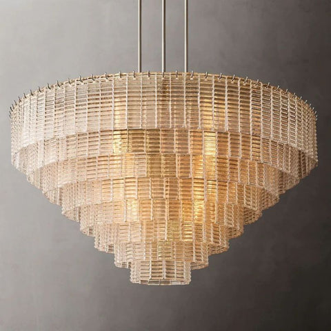 Sherlock Clear Glass Round Chandelier 52"