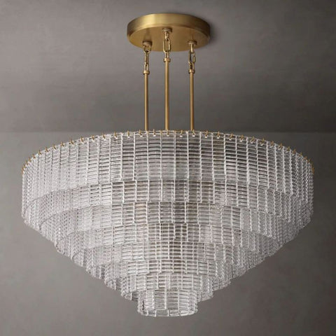 Sherlock Clear Glass Round Chandelier 52"