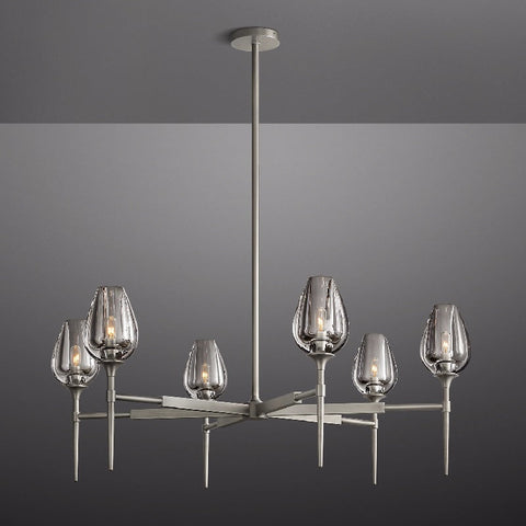 Tulip Round Living Room Chandelier 42"