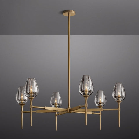 Tulip Round Living Room Chandelier 42"