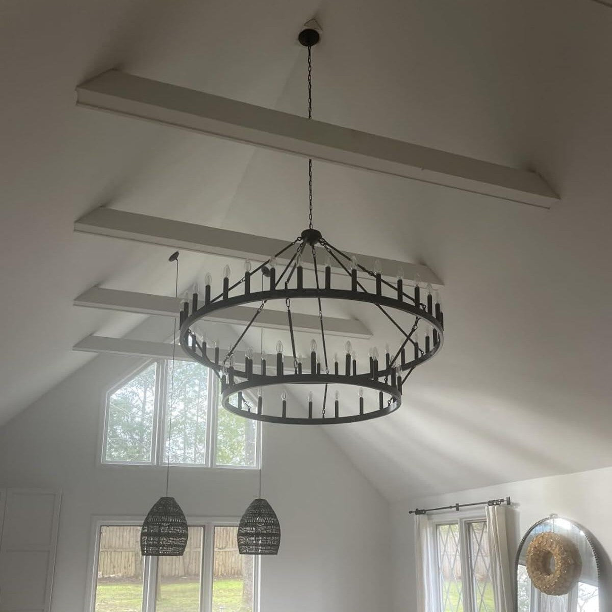 Camino Vintage Filament Two-Tier Round Chandelier 71"