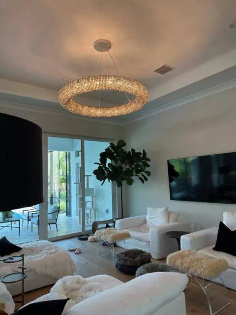 Halo Round Chandelier 72"