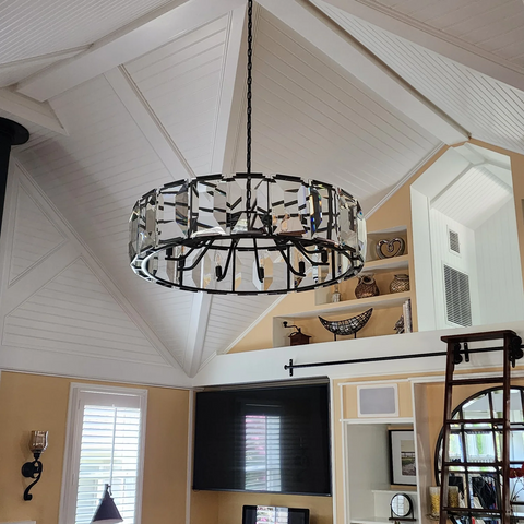 Harlow Crystal Round Chandelier 60"