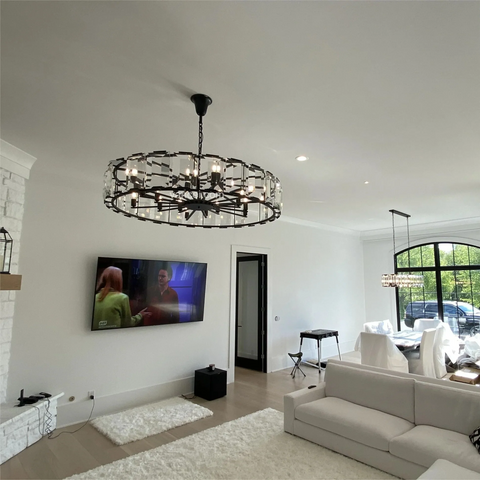 Harlow Crystal Round Chandelier 60"