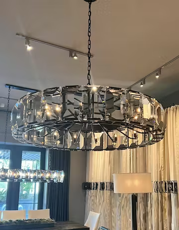 Harlow Crystal Round Chandelier 60"