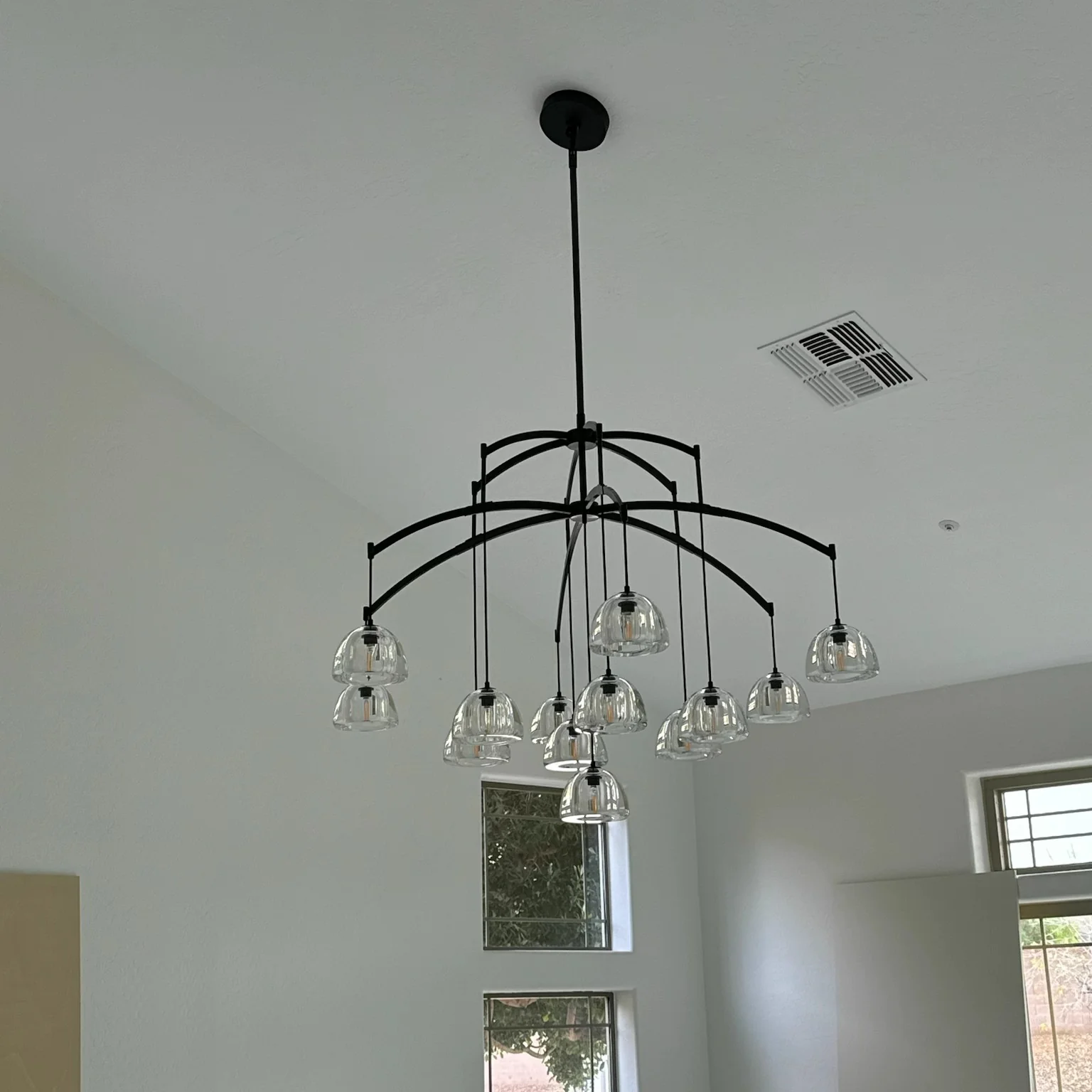 Hemisphere Modern Glass Round Chandelier 48''