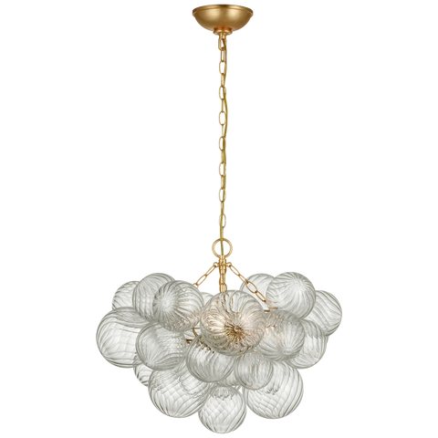 Talia Glass Globe Chandelier 24", Modern Kitchen Island Pendant Lamp