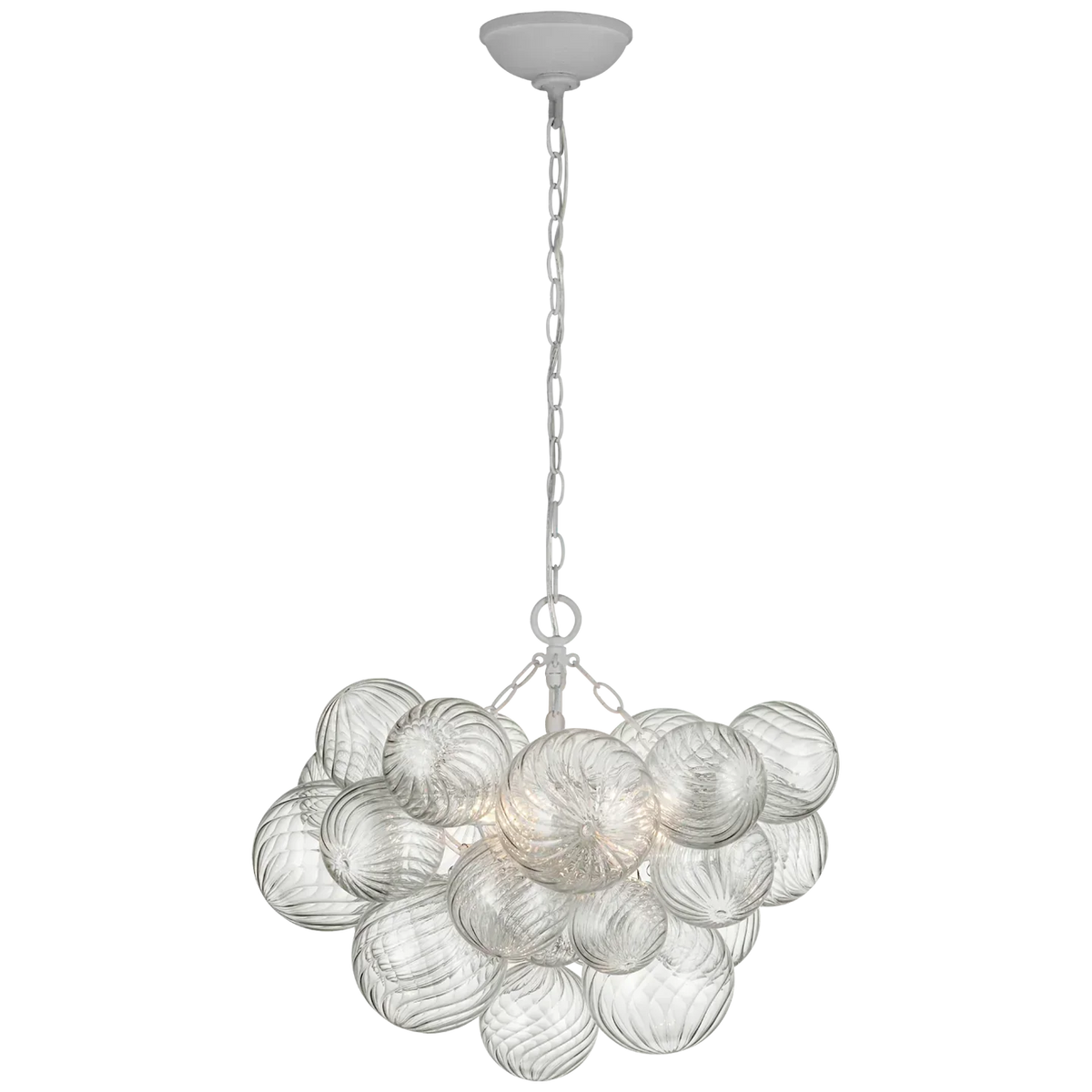 Talia Glass Globe Chandelier 24", Modern Kitchen Island Pendant Lamp