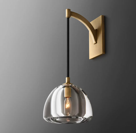 Hemisphere Modern Glass Wall Sconce