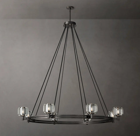 Demaret Round Chandelier 60" for Living Room, Bedroom, Dining Table