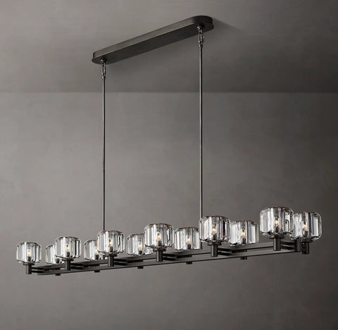 Demaret Double Linear Chandelier 72" for Living Room, Bedroom, Dining Table