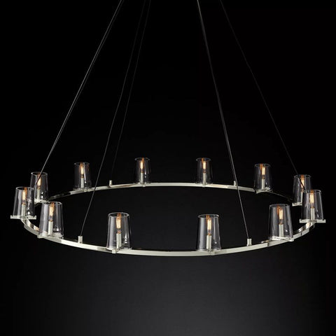 Kuseau Glass Round Chandelier 60"