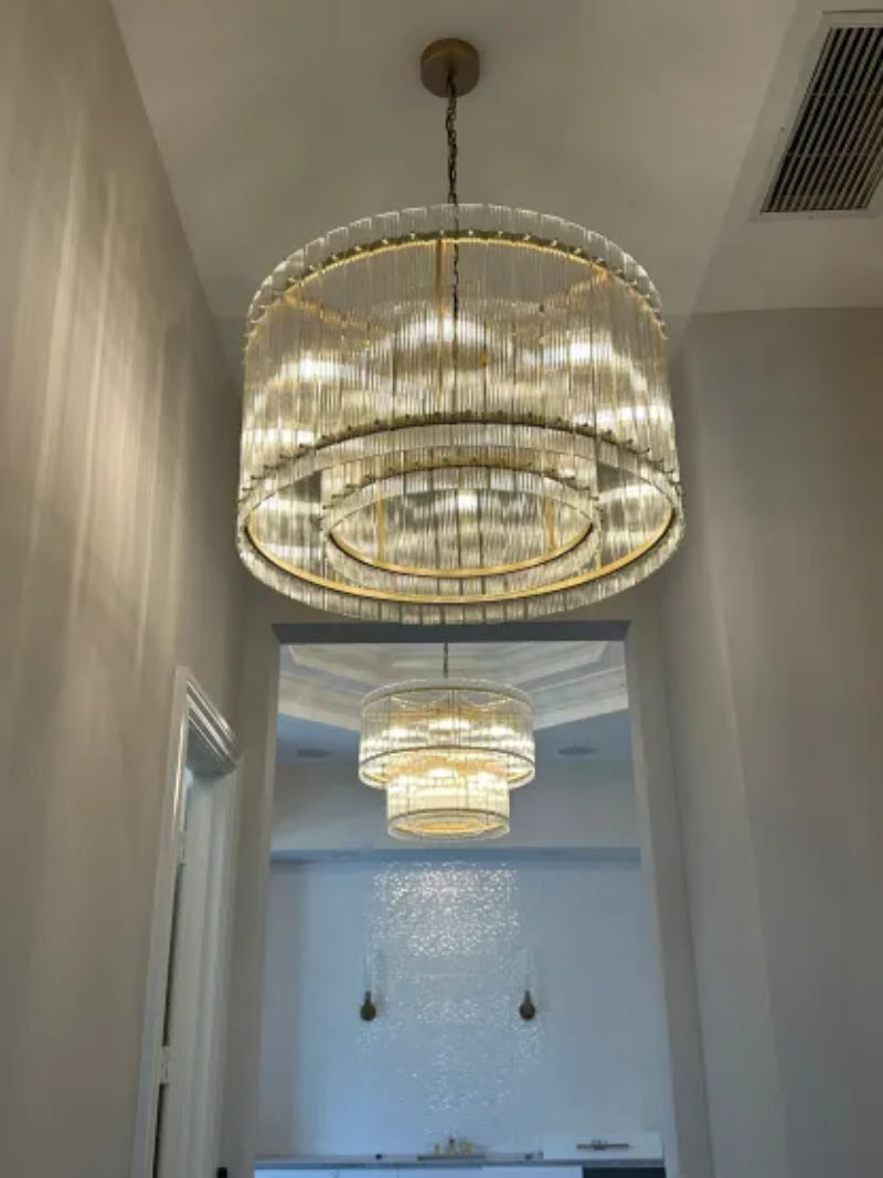 Santa Round Crystal Chandelier 60" 48" 37" 22"